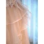 Charmant Champagne Perlage Paillettes Volants en Cascade Robe De Soirée 2022 Princesse De l'épaule Dos Nu Manches Courtes Longue Soirée Robe De Ceremonie