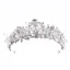 Charmant Argenté Fait main Faux Diamant Cristal Accessoire Cheveux Mariage Tiare Boucles D'Oreilles 2023 Alliage