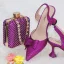 Charming Multi-Colors Rainbow Rhinestone Bow Womens Sandals Clutch Bags 2023 8 cm Stiletto Heels Evening Party Pointed Toe Sandals High Heels Clutch Bags