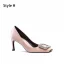 Elegante Grau Ball Strass Satin Pumps 2025 7 cm Stilettos Quadratische Zehe Pumps Hochhackige