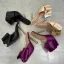 Chic / Beautiful Purple Satin Prom Bow Womens Sandals 2022 13 cm Stiletto Heels Open / Peep Toe Sandals High Heels