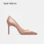 Modest / Simple Green Office OL Satin Pumps 2024 10 cm Stiletto Heels Pointed Toe Pumps High Heels