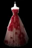 High-end Burgundy Beading Appliques Prom Dresses 2024 A-Line / Princess Strapless Sleeveless Backless Floor-Length / Long Prom Formal Dresses