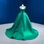 High-end Vintage / Retro Dark Green Satin Prom Dresses 2022 Trumpet / Mermaid Scoop Neck Sleeveless Backless Rhinestone Sash Court Train Prom Formal Dresses