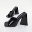 Chic / Beautiful White Street Wear Womens Sandals 2022 11 cm Thick Heels Open / Peep Toe Womens Sandals High Heels