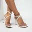 Sexy White Summer Evening Party Womens Sandals 2022 11 cm Stiletto Heels X-Strap Open / Peep Toe Sandals High Heels