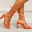 Fashion Orange Street Wear Womens Sandals 2022 Ankle Strap 10 cm / 4 inch Stiletto Heels Open / Peep Toe Sandals High Heels
