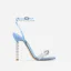 Sexy Charmant Rosa Abend Sandalen Damen 2022 Perle Knöchelriemen 11 cm Stilettos Peeptoes Sandaletten Hochhackige