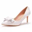 Chic / Belle Blanche Noeud Promo Escarpins 2022 7 cm Talons Aiguilles À Bout Pointu Escarpins Talons Hauts