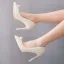 Elegante Weiß Perle Brautschuhe 2022 11 cm Stilettos Spitzschuh Hochzeit Pumps Hochhackige