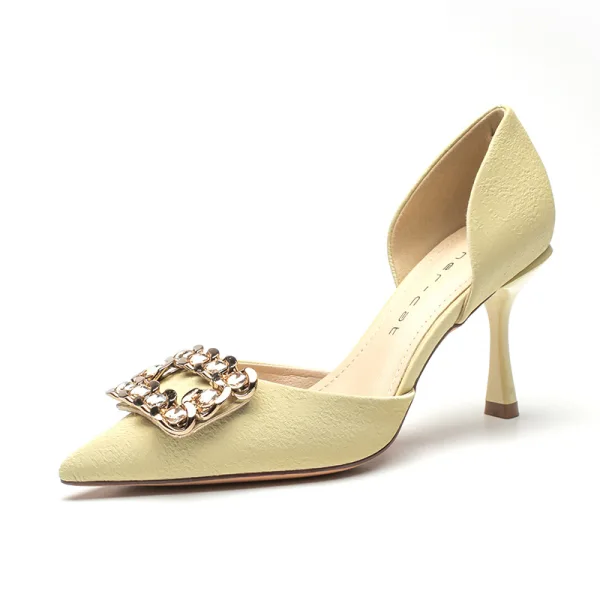 Schöne Schwarz Strass Abend Damen schuhe 2022 8 cm Stilettos Spitzschuh Hochhackige