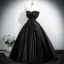 Vintage / Retro Black Prom Dresses 2025 Ball Gown Strapless Sleeveless Backless Floor-Length / Long Prom Formal Dresses