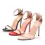 Sexy Rot Abend Sommer Sandalen Damen 2023 11 cm Stilettos Knöchelriemen Peeptoes Sandaletten Hochhackige