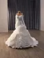 Haut de Gamme Charmant Blanche Volants en Cascade Perlage Paillettes En Dentelle Fleur Robe De Mariée 2026 Trompette / Sirène De l'épaule Manches Longues Dos Nu Tribunal Train