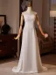 Minimalist White A-Line / Princess Wedding Dresses 2025 Strapless Sleeveless Backless Sweep Train Wedding