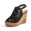 Roman Yellow Street Wear Summer Lace Womens Sandals 2022 Waterproof 10 cm Wedges Open / Peep Toe Sandals High Heels