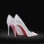 Charmant Blanche Soirée Semelle Rouge Motif Peau De Serpent Escarpins 2023 Cuir 8 cm Talons Aiguilles À Bout Pointu Escarpins Talons Hauts