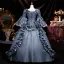 Medieval Vintage / Retro Olive Green Lace Flower Bow Prom Dresses 2025 Ball Gown Square Neckline Bell sleeves Backless Floor-Length / Long Prom Formal Dresses