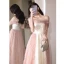 Mode Rougissant Rose Perle Paillettes Robe De Bal 2023 Princesse De l'épaule Sans Manches Dos Nu Longue Promo Robe De Ceremonie