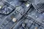 Women Beading Rhinestone Pearl Denim Sky Blue Coats & Jackets Cotton Loose Lapel  Street Wear Fall Winter Long Sleeve Tops
