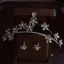 Modest / Simple Silver Pearl Rhinestone Alloy Earrings Tiara Wedding Bridal Hair Accessories 2025