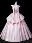 Härlig Rodnande Rosa Cascading Volanger Satin Balklänningar 2026 Balklänning Axelbandslös Ärmlös Halterneck