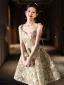 Flower Fairy Sage Green Sequins Embroidered Homecoming Graduation Dresses 2025 A-Line / Princess Spaghetti Straps Sleeveless Backless Knee-Length Formal Dresses
