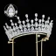 Baroque Silver Rhinestone Wedding Bridal Hair Accessories Tiara 2024 Alloy