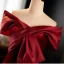 Elegante Bordeaux Flueel Galajurken 2023 Trompet / Zeemeermin Uit De Schouder Korte Mouwen Ruglooze Sweep Trein Gala Gelegenheid Jurken
