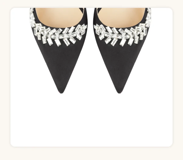 Fashion Black Rhinestone Evening Party Suede Pumps 2024 Leather 10 cm Stiletto Heels Pointed Toe Pumps High Heels