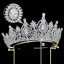 Baroque Bling Bling Argenté Faux Diamant Accessoire Cheveux Mariage 2024 Zircon Alliage Mariage
