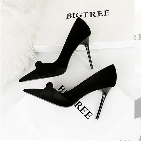Fashion Dark Green Suede Prom Pumps 2023 10 cm Stiletto Heels Pointed Toe Pumps High Heels