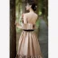 Elegant Beige Satin Prom Dresses 2022 A-Line / Princess Off-The-Shoulder Sleeveless Backless Bow Sash Floor-Length / Long Formal Dresses