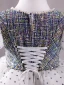 Fashion White Sequins Spotted Short Flower Girl Dresses 2024 Ball Gown Pearl Scoop Neck Short Sleeve