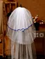 Modest / Simple Ocean Blue 1.5 m Floor-Length / Long Wedding Veils Tulle 2025