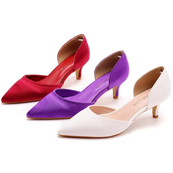 Modest / Simple White Casual Pointed Toe Womens Sandals 2023 5 cm Stiletto Heels Sandals High Heels