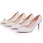 Classic White Pearl 7 cm Stiletto Heels Wedding Shoes 2025 Pointed Toe Wedding Pumps High Heels