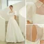 Chic / Beautiful Ivory Prom Dresses 2022 A-Line / Princess High Neck Puffy Short Sleeve Backless Prom Floor-Length / Long Formal Dresses