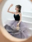 Fashion Navy Blue Cascading Ruffles Prom Dresses 2022 Ball Gown Spaghetti Straps Sleeveless Backless Floor-Length / Long Formal Dresses