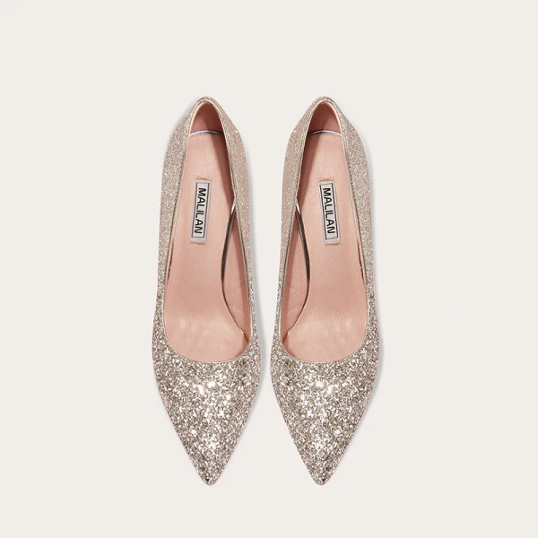 Scintillantes Champagne Soirée Paillettes Escarpins 2022 Cuir 3 cm Talons Aiguilles À Bout Pointu Escarpins Talons Hauts