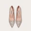 Scintillantes Champagne Soirée Paillettes Escarpins 2022 Cuir 3 cm Talons Aiguilles À Bout Pointu Escarpins Talons Hauts