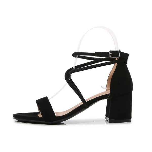 Sexy Khaki Evening Party Womens Sandals 2022 Ankle Strap 5 cm Stiletto Heels Open / Peep Toe Sandals High Heels