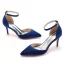 Modest / Simple Black Street Wear Womens Sandals 2023 Ankle Strap 7 cm Stiletto Heels Pointed Toe Sandals High Heels