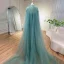 High-end Caramel Handmade  Beading Sequins Prom Dresses 2024 Trumpet / Mermaid High Neck Sleeveless Backless Sweep Train Prom Formal Dresses
