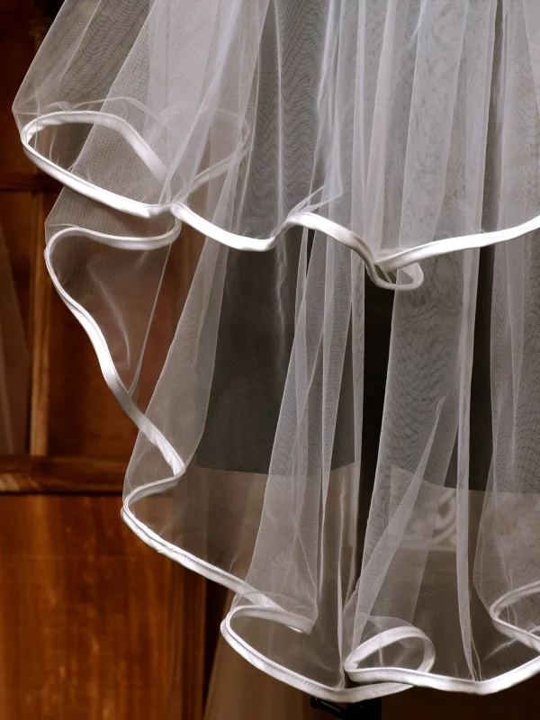 Simple Blanche 0.5 m Tulle Voile De Mariée 2025
