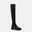 Fashion Beige Street Wear Sock Boots Womens Boots 2023 6 cm Thick Heels Round Toe Boots