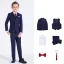 Fashion Black 6-piece Long Sleeve Boys Wedding Suits 2023 Wedding Coat Pants Shirt Tie Vest