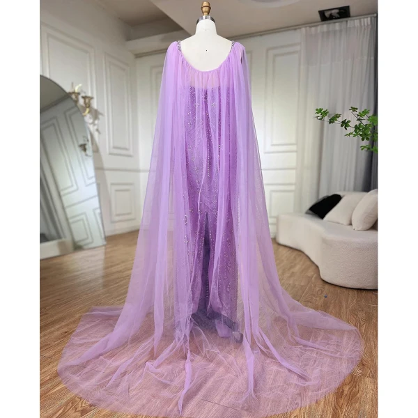 Haut de Gamme Scintillantes Lilas Paillettes Robe De Bal 2024 Trompette / Sirène Bretelles Spaghetti Sans Manches Dos Nu Train De Balayage Promo Robe De Ceremonie