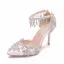 Charmant Weiß Strass Quaste Knöchelriemen Brautschuhe 2023 9 cm Stilettos Spitzschuh Hochzeit Hochhackige