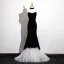 Sexy Black Evening Dresses 2025 Trumpet / Mermaid Strapless Sleeveless Backless Sweep Train Evening Party Formal Dresses